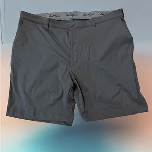 Hogan Charcoal Men's Flat Front Shorts
